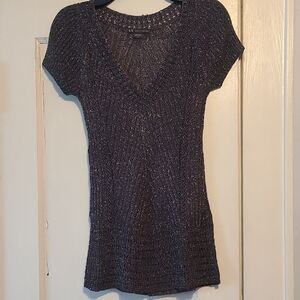 Armani Exchange Black Short Sleeve Tunic